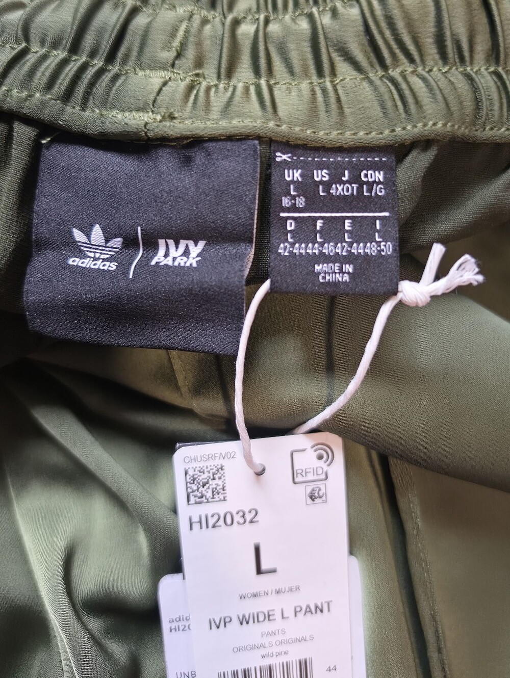 NWT Adidas x Ivy Park Wide Leg Pants | Wild Pine, L - Picture 6 of 7